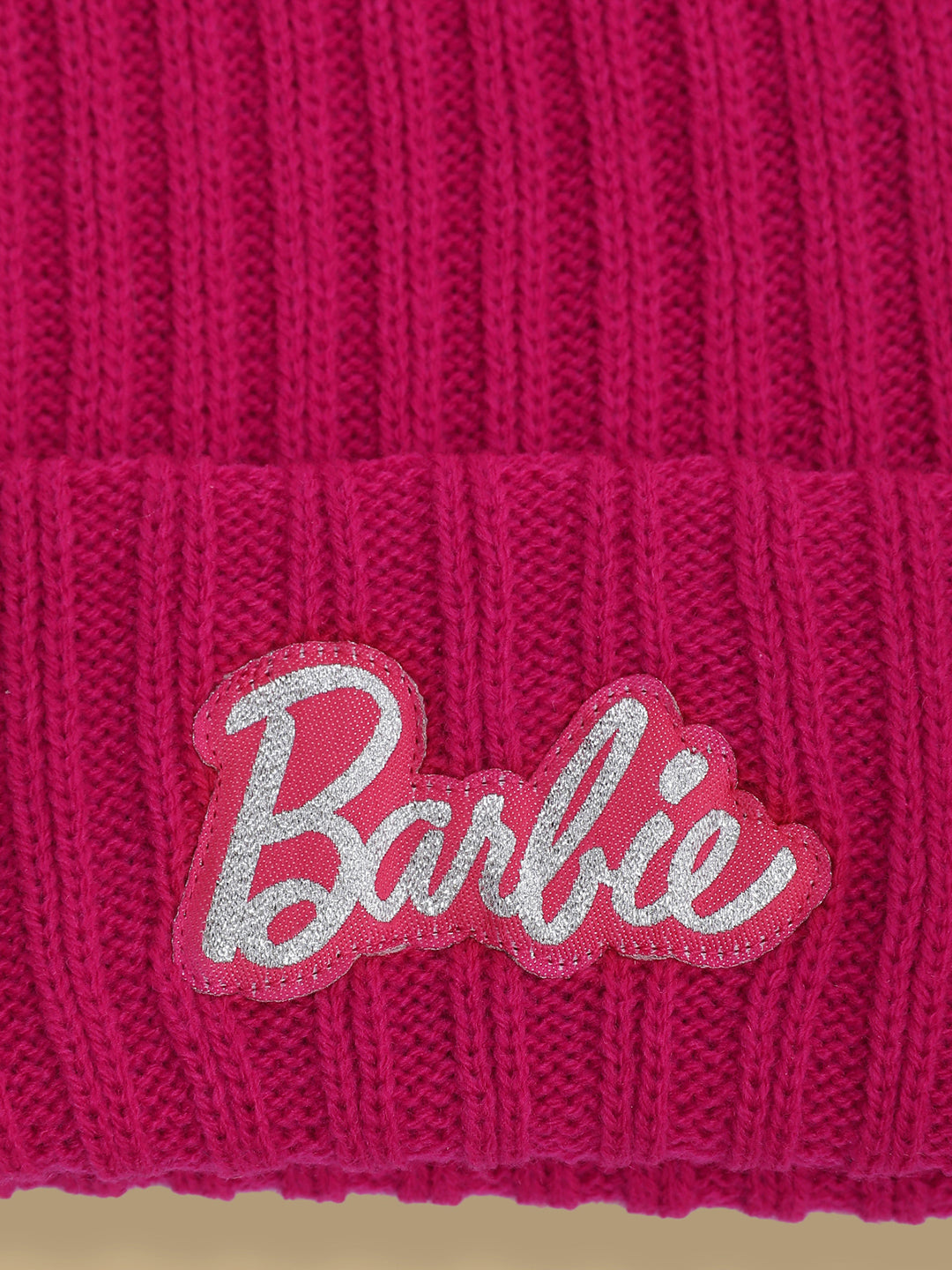 Kids Girls Barbie Pink Beanies