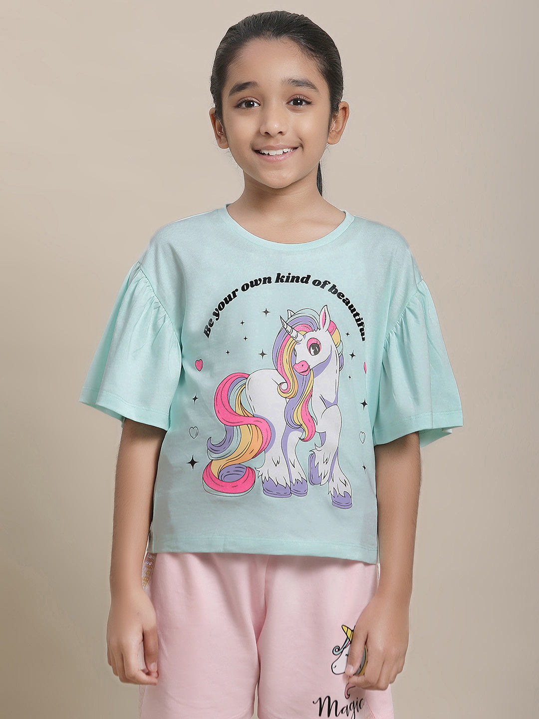 Unicorns Regular Fit Tshirt For Girls