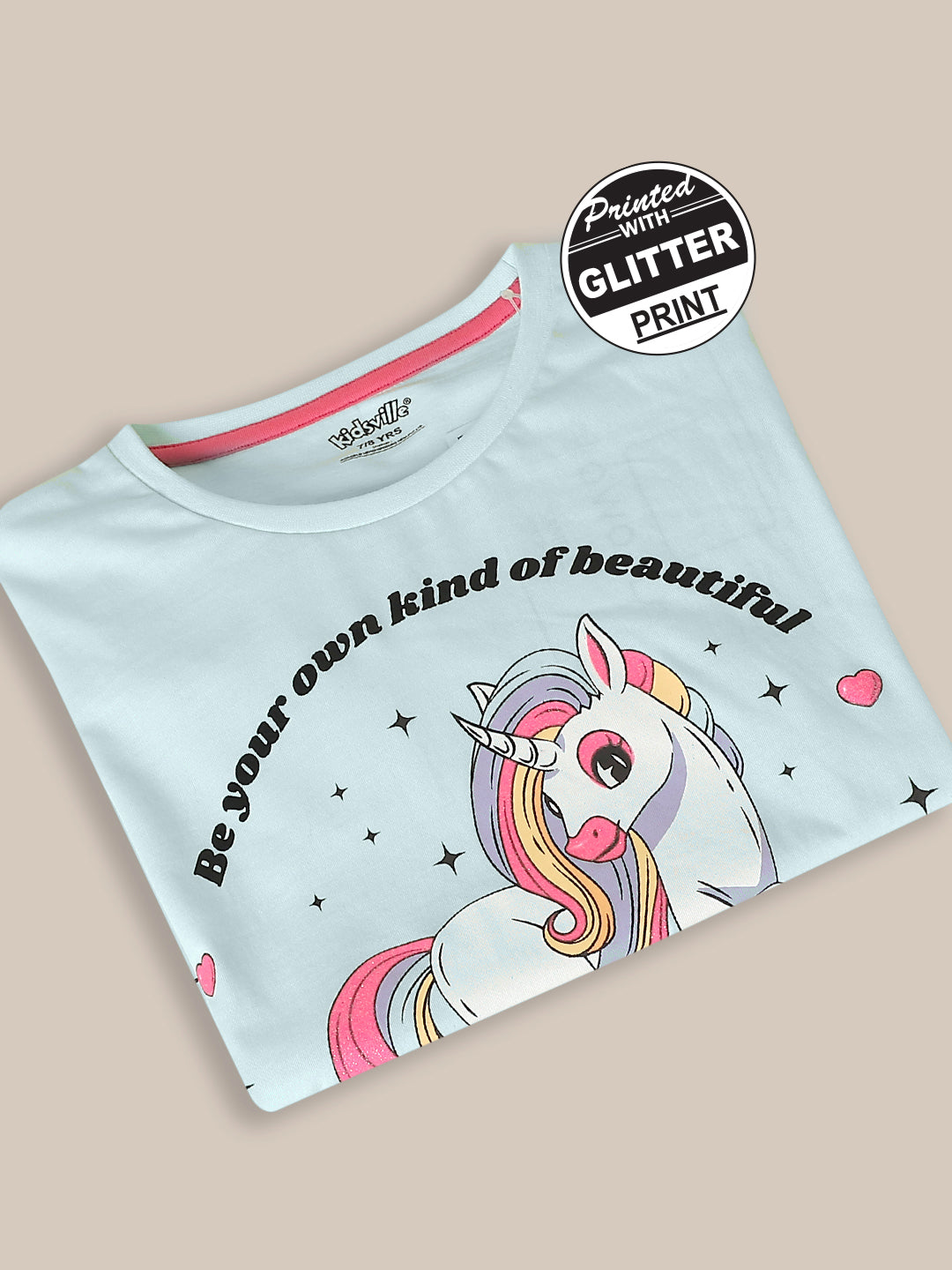 Unicorns Regular Fit Tshirt For Girls