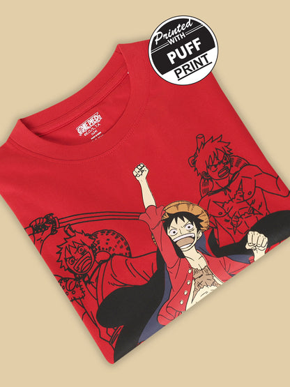 One Piece Red Tshirt For Boys