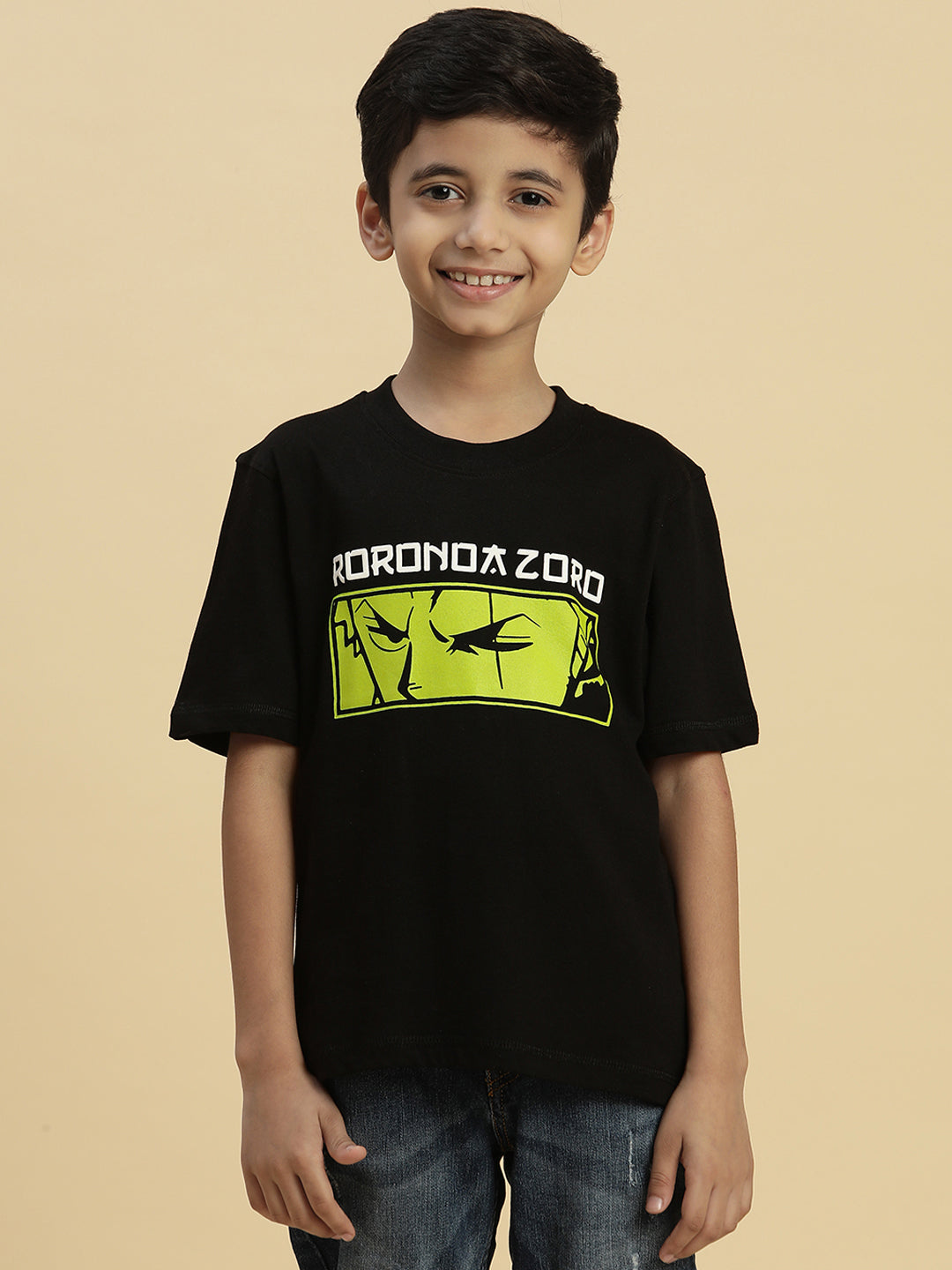 One Piece Black Tshirt For Boys