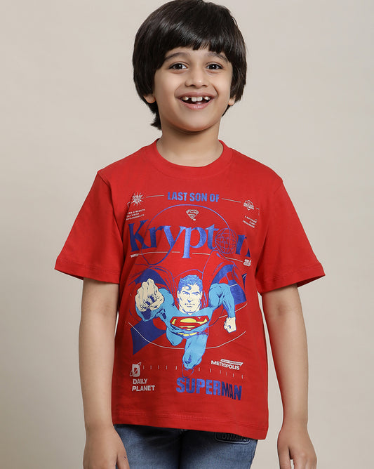 Superman Regular Fit Tshirt For Boys