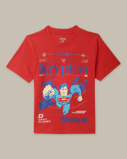 Superman Regular Fit Tshirt For Boys