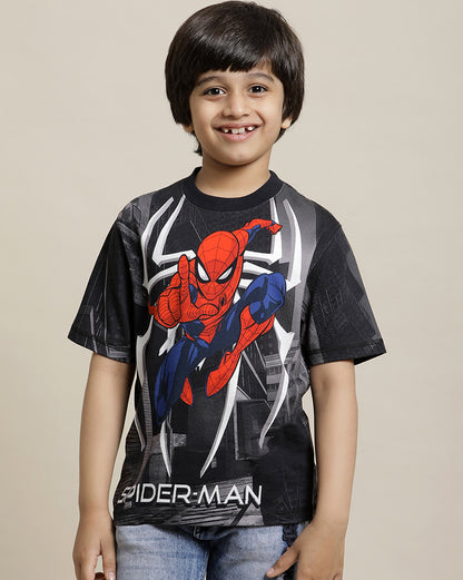 Spiderman Regular Fit Tshirt For Boys