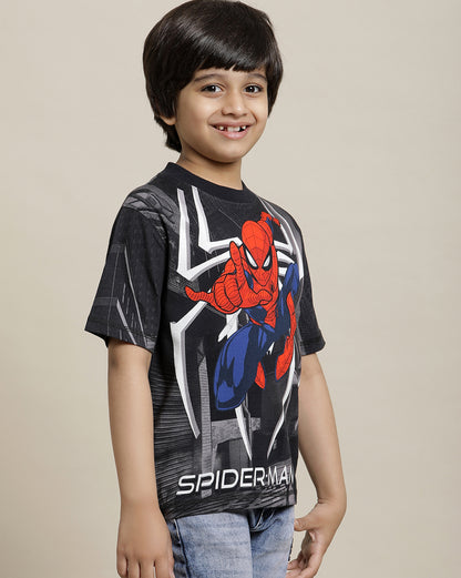 Spiderman Regular Fit Tshirt For Boys