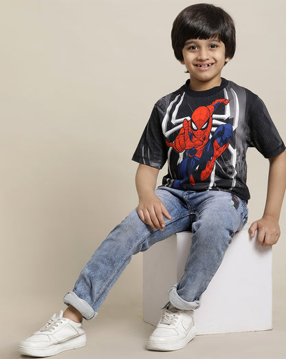 Spiderman Regular Fit Tshirt For Boys