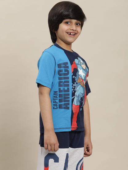 Captain America Regular Fit Tshirt For Boys