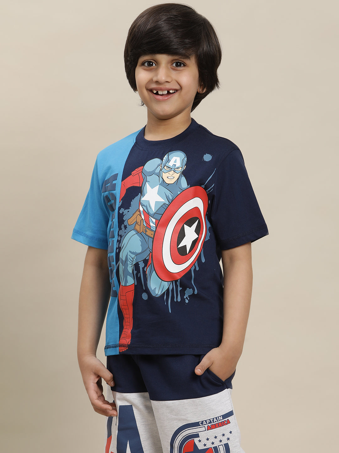 Captain America Regular Fit Tshirt For Boys