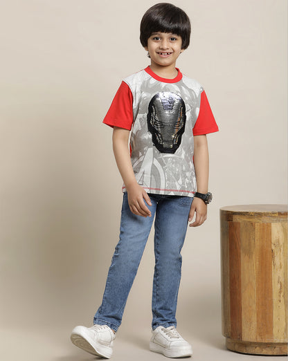 Iron Man Regular Fit Tshirt For Boys