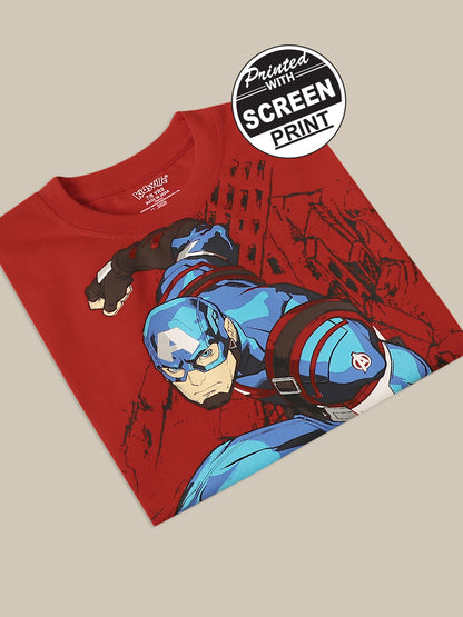 Captain America Regular Fit Tshirt For Boys