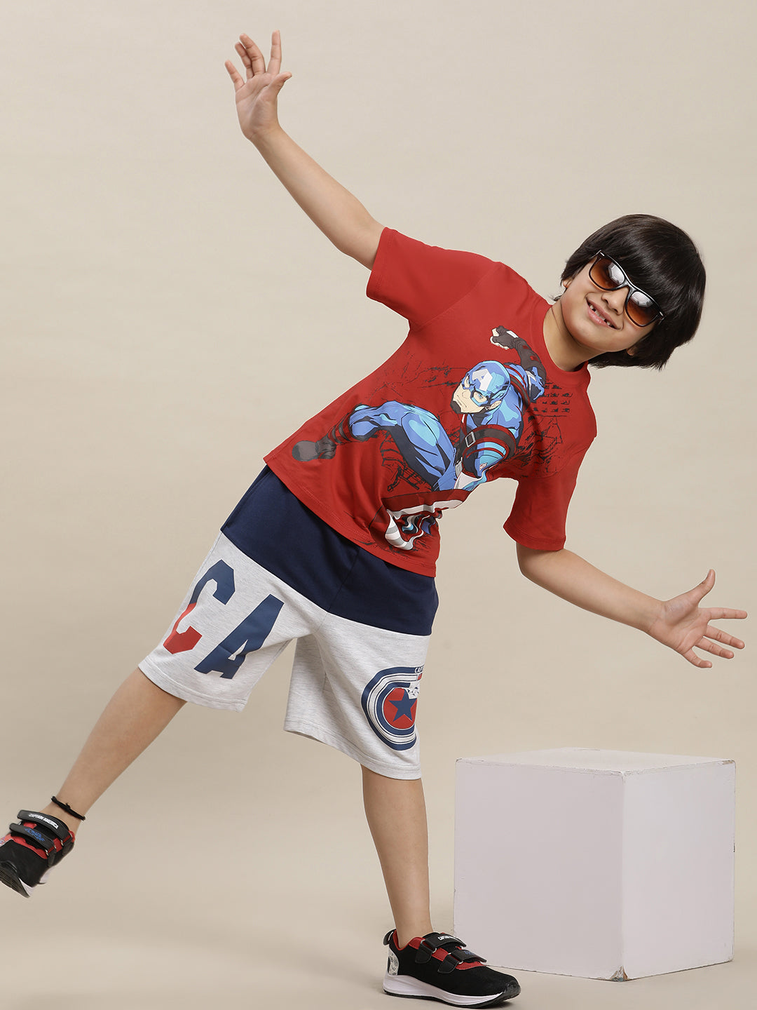 Captain America Regular Fit Tshirt For Boys