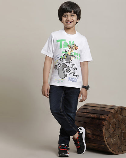 Tom & Jerry Regular Fit Tshirt For Boys