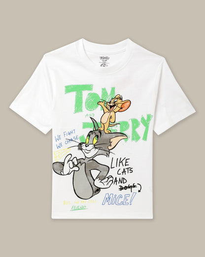 Tom & Jerry Regular Fit Tshirt For Boys