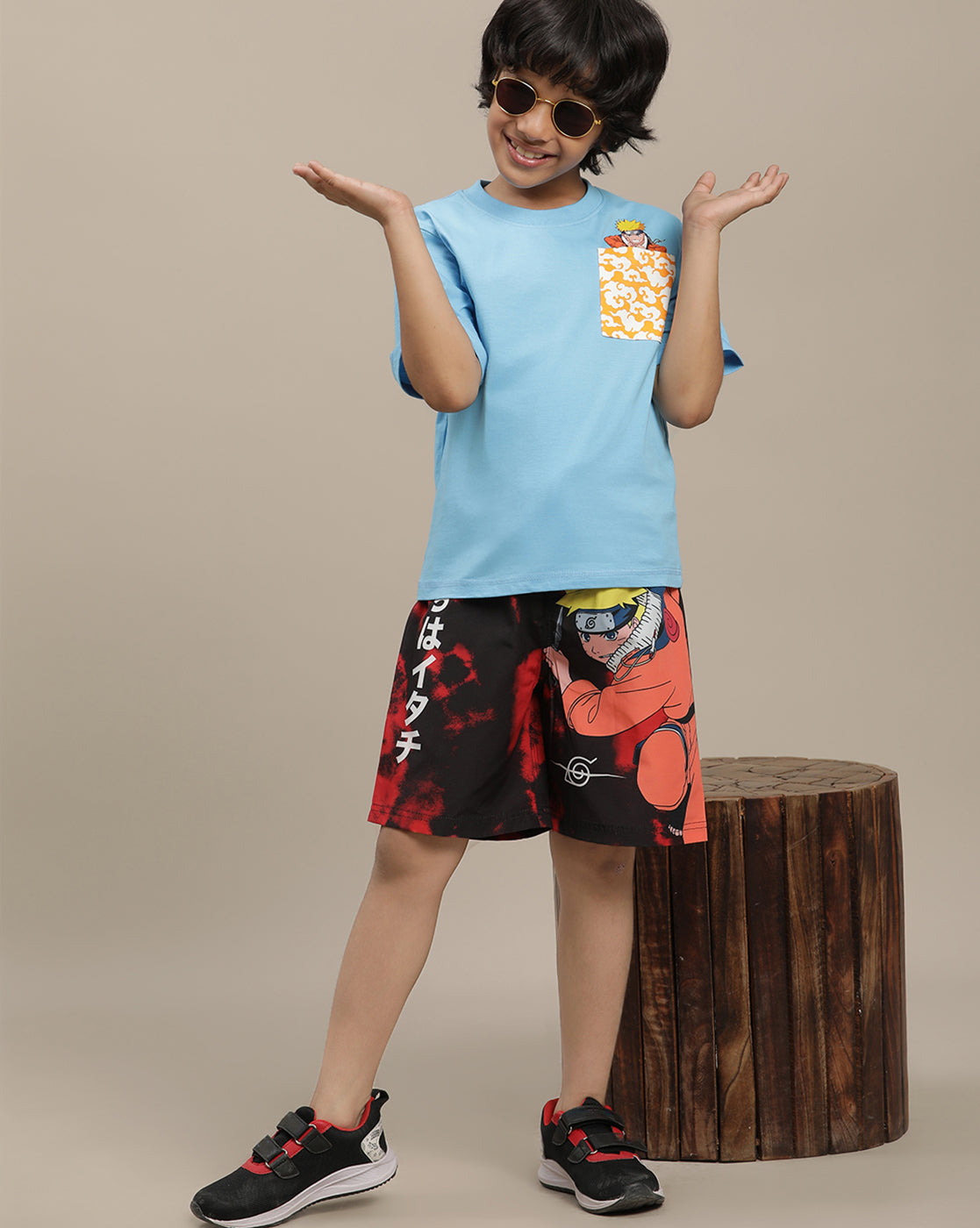 Naruto Regular Fit Shorts For Boys