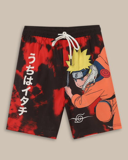 Naruto Regular Fit Shorts For Boys