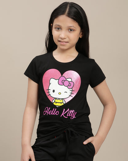 Hello Kitty Regular Fit Tshirt For Girls