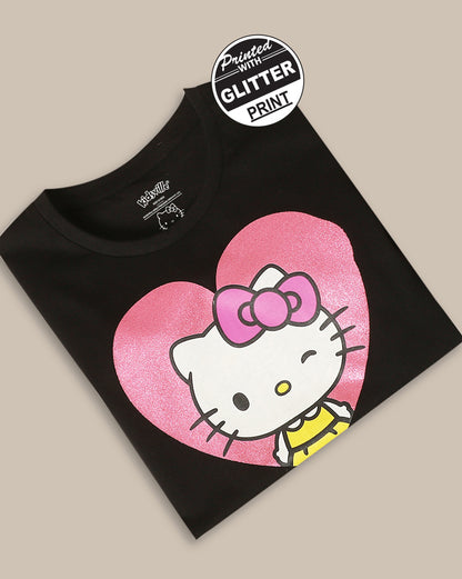 Hello Kitty Regular Fit Tshirt For Girls