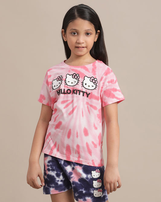 Hello Kitty Regular Fit Tshirt For Girls