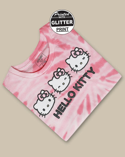 Hello Kitty Regular Fit Tshirt For Girls