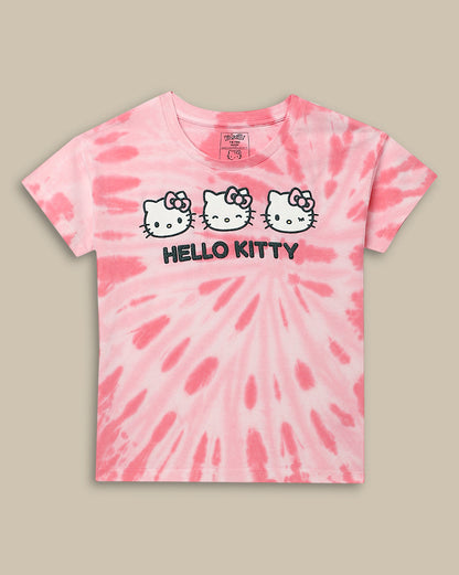 Hello Kitty Regular Fit Tshirt For Girls