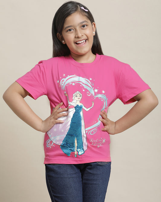 Frozen Regular Fit Tshirt For Girls