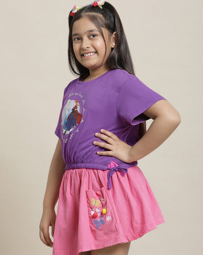 Frozen Boxy Fit Tshirt For Girls