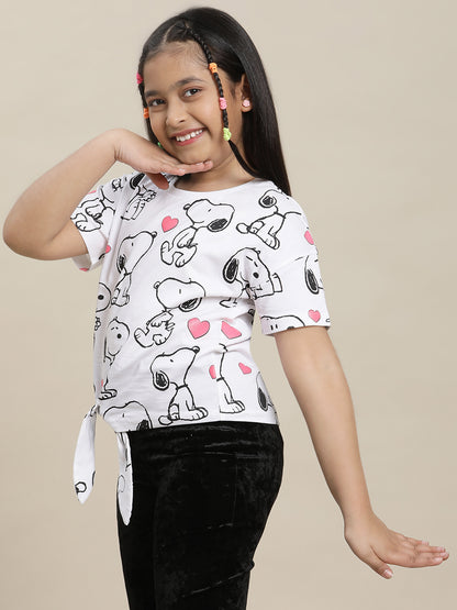 Peanuts Boxy Fit Tshirt For Girls