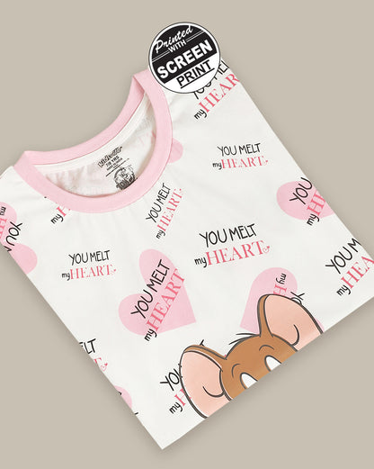 Tom & Jerry Relaxed Fit Tshirt For Girls