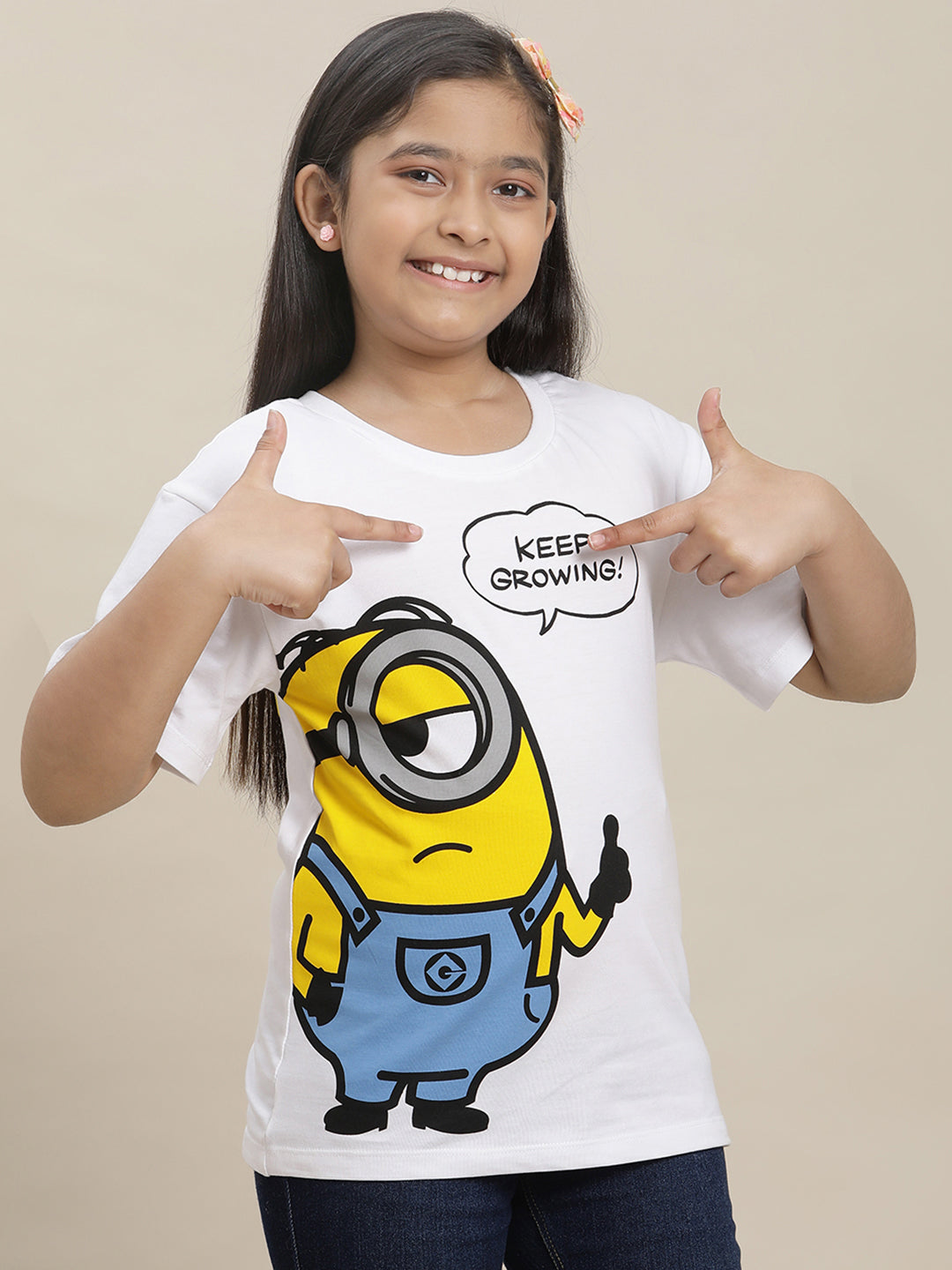 Minions Regular Fit Tshirt For Girls