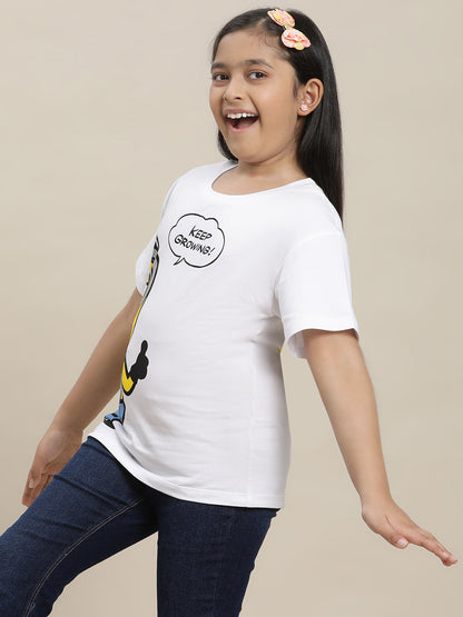 Minions Regular Fit Tshirt For Girls