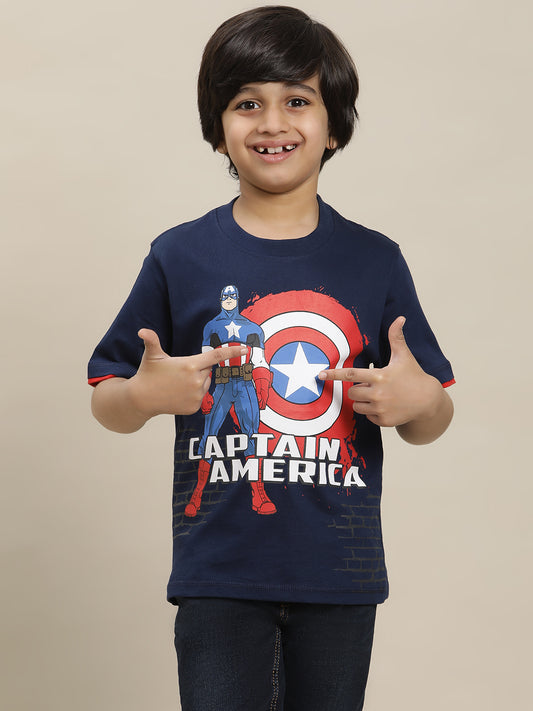 Captain America Regular Fit Tshirt For Boys