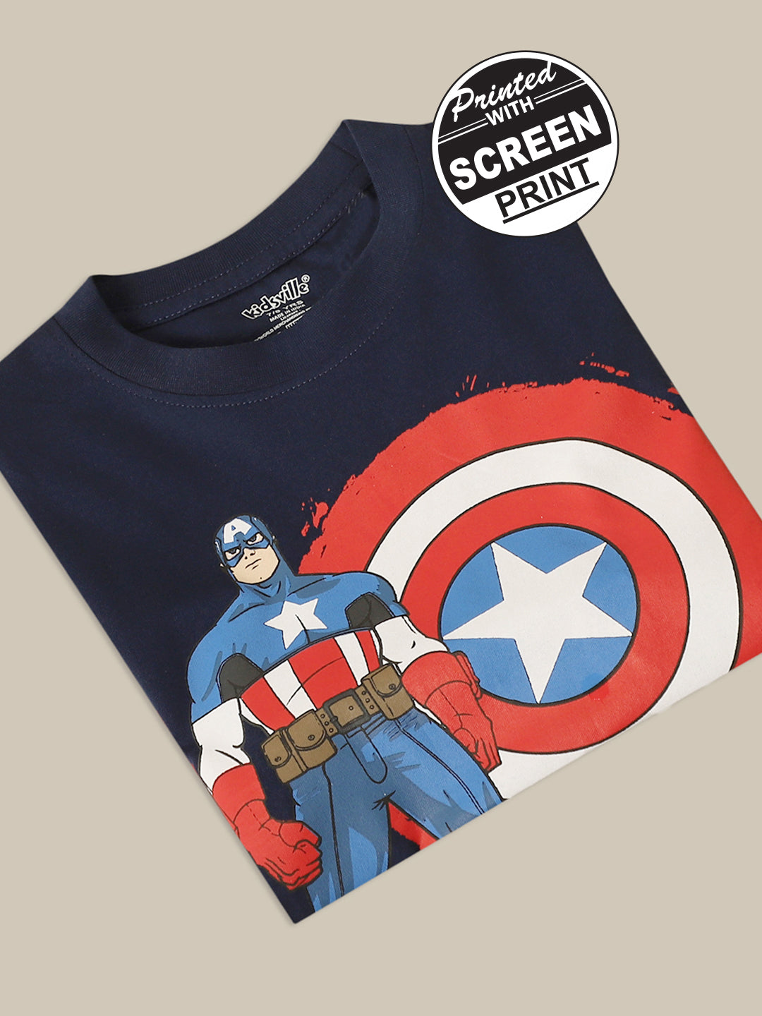 Captain America Regular Fit Tshirt For Boys