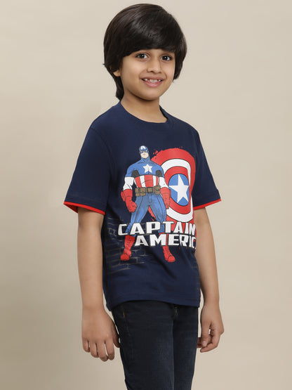 Captain America Regular Fit Tshirt For Boys