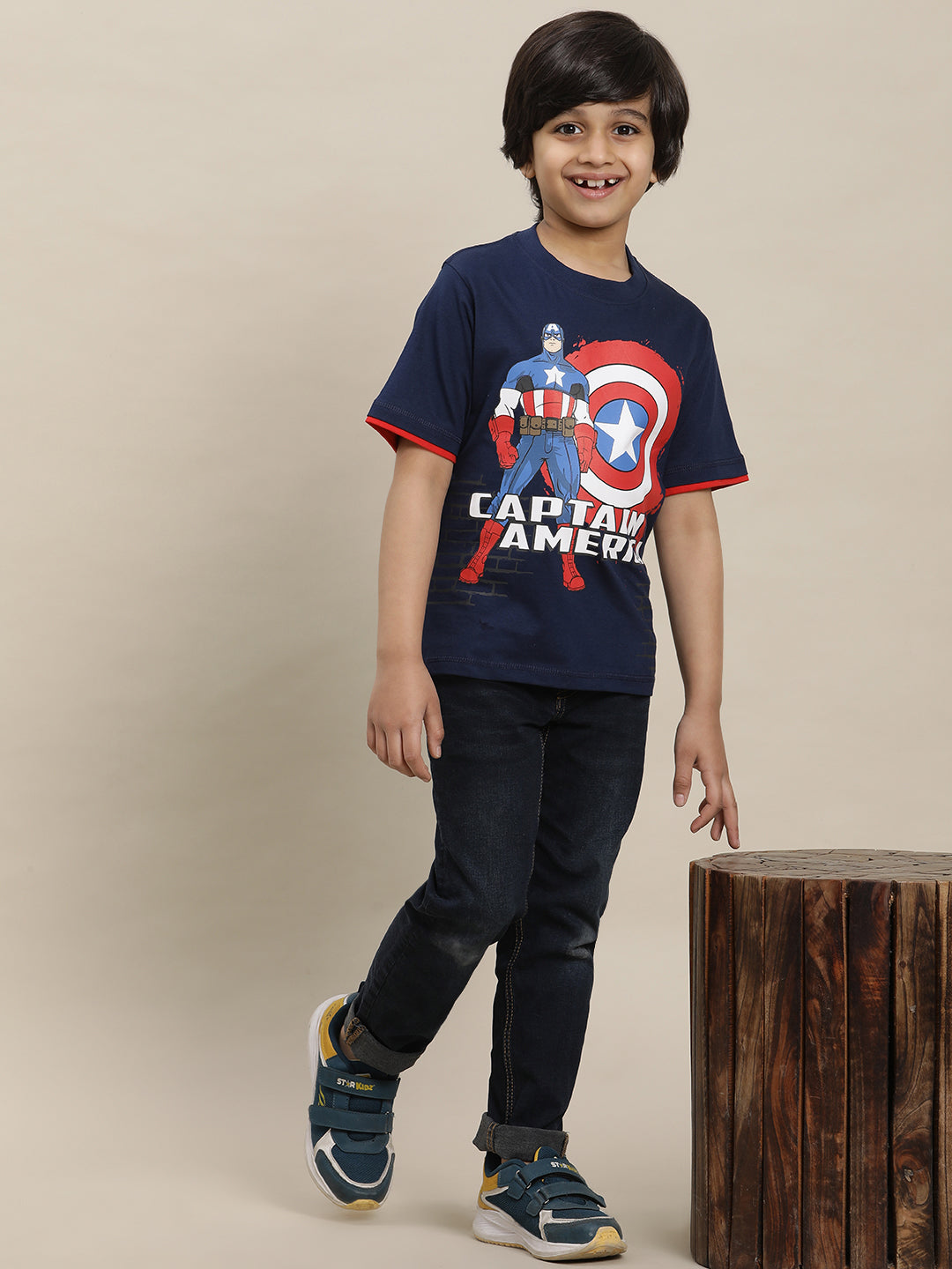 Captain America Regular Fit Tshirt For Boys