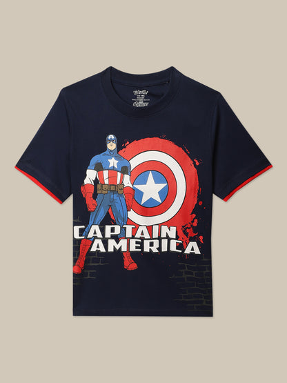 Captain America Regular Fit Tshirt For Boys