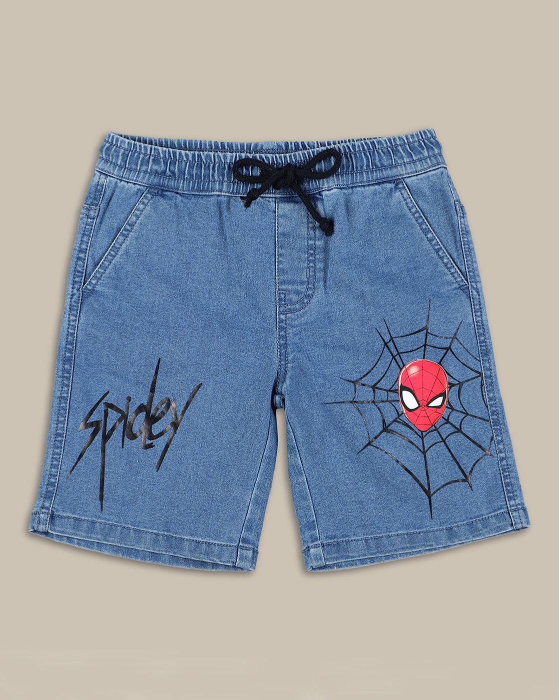 Spiderman Denim Shorts For Boys