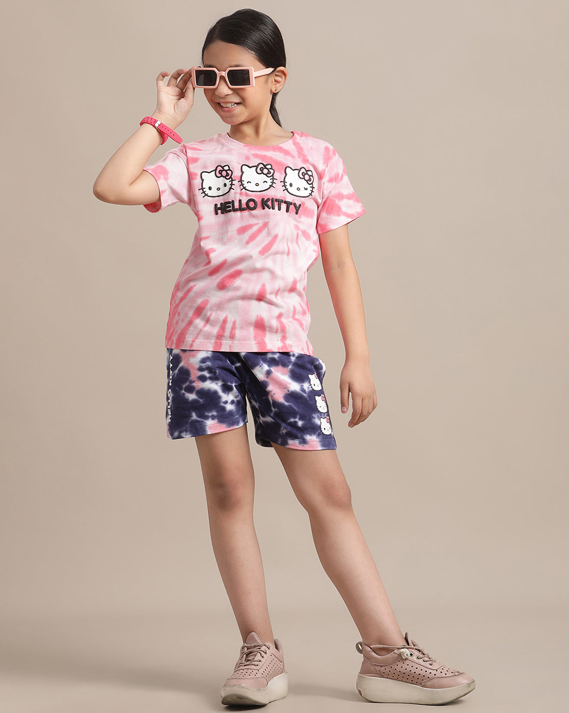 Hello Kitty Regular Fit Shorts For Girls