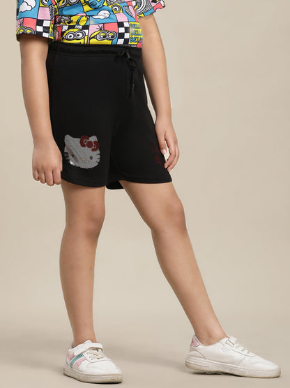 Hello Kitty Regular Fit Shorts For Girls