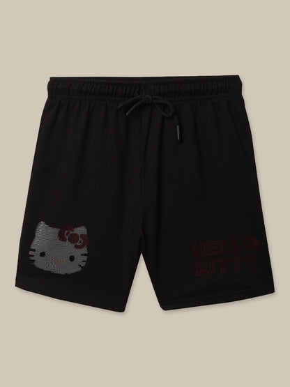 Hello Kitty Regular Fit Shorts For Girls