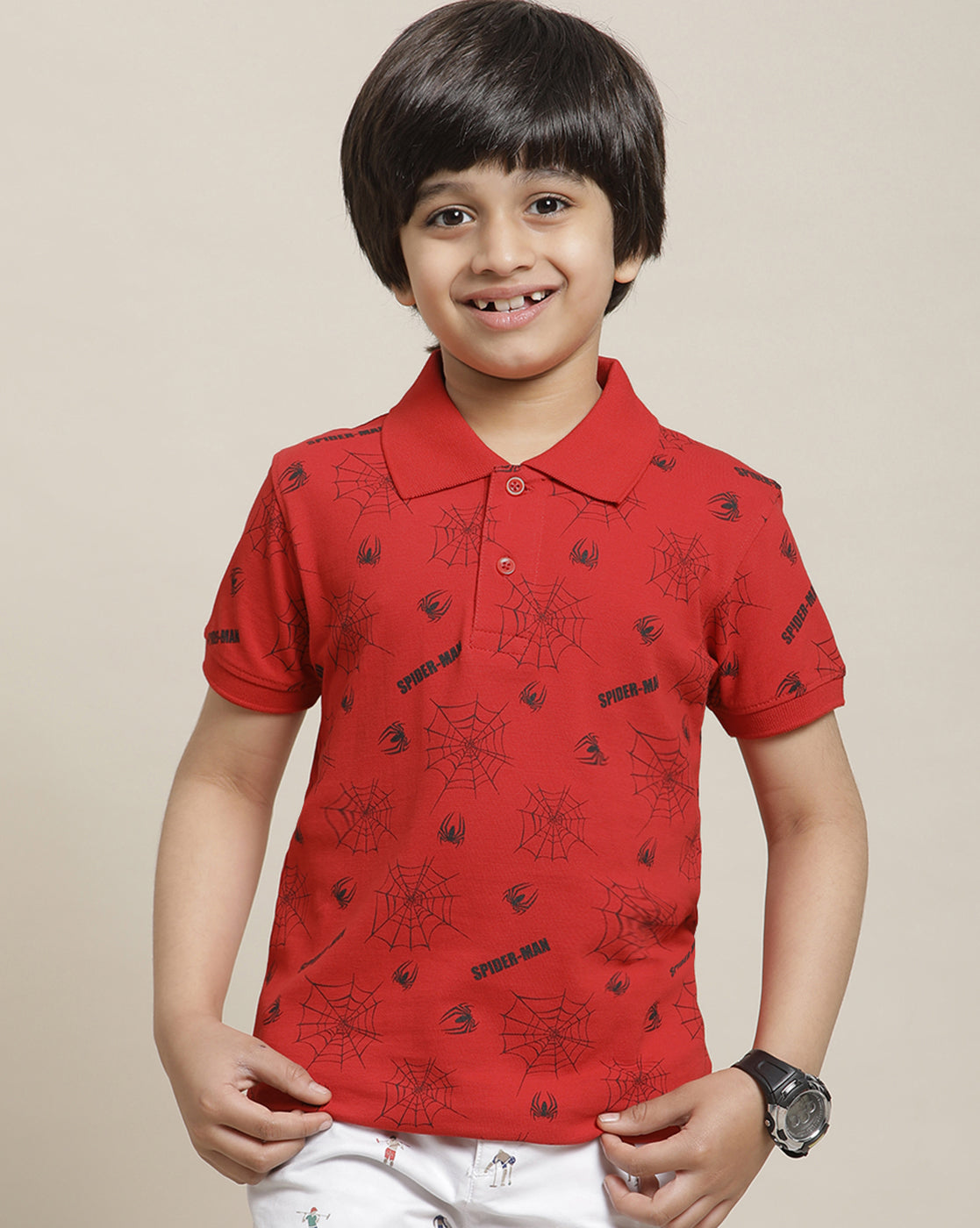 Spiderman Regular Fit Tshirt For Boys