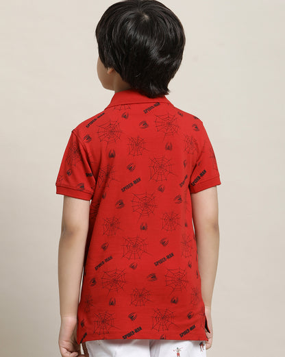 Spiderman Regular Fit Tshirt For Boys