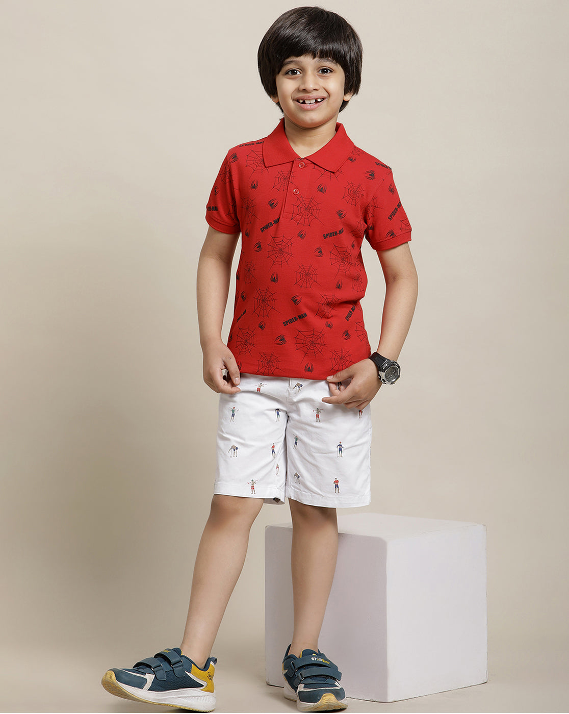 Spiderman Regular Fit Tshirt For Boys