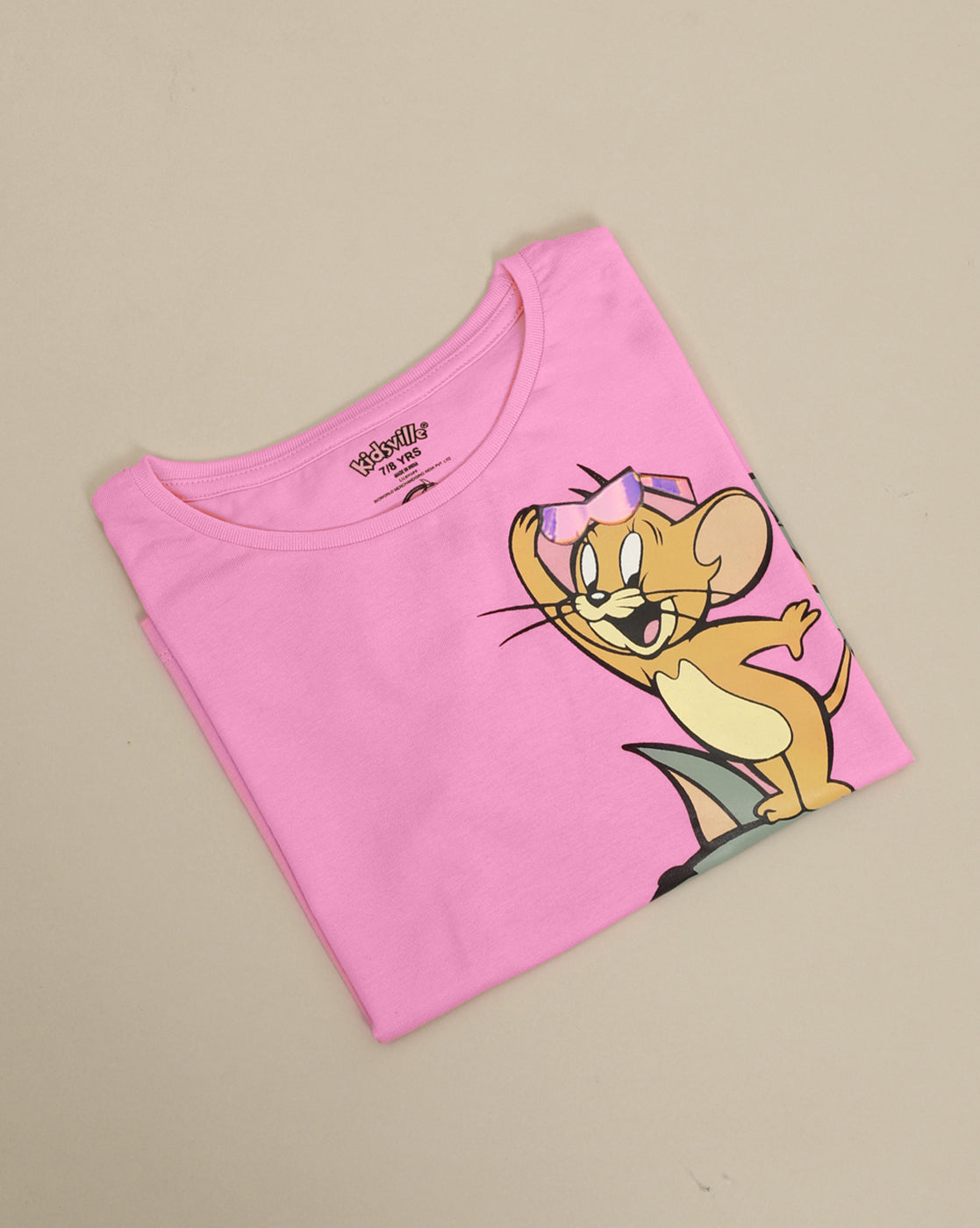 Tom & Jerry Printed Relaxed Fit Tshirt For Girls