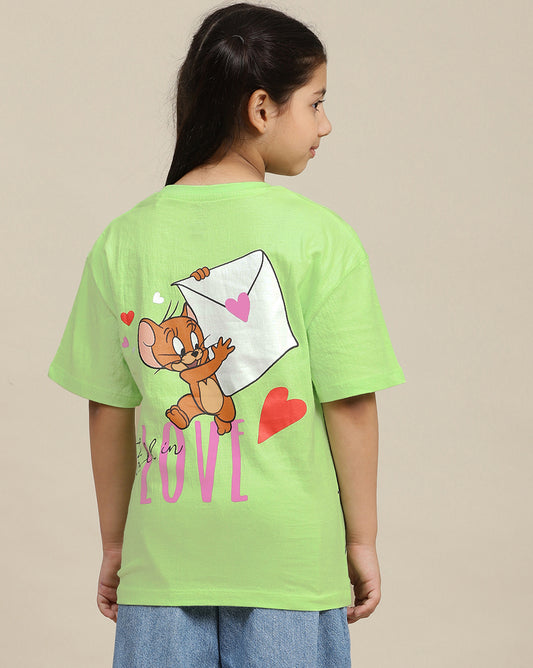 Tom & Jerry Printed Relaxed Fit Tshirt For Girls