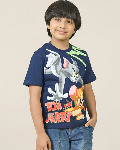 Tom & Jerry Printed Regular Fit Tshirt For Boys