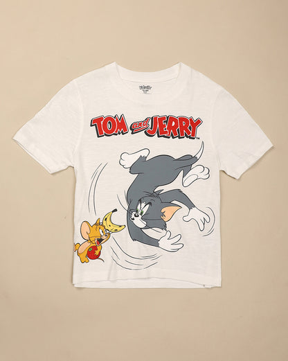 Tom & Jerry Printed Regular Fit Tshirt For Boys