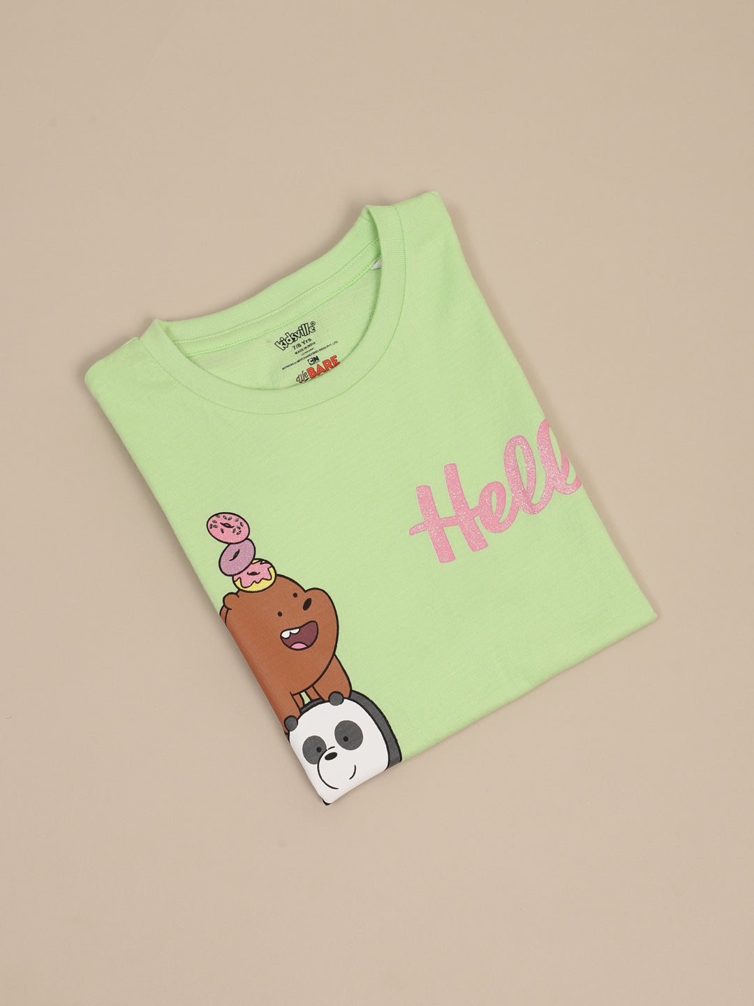 We Bare Bears Printed Relaxed Fit Tshirt For Girls